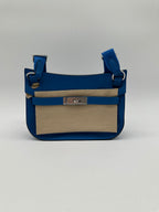 Hermès Mini Jypsiere Evercolor Blue Zellige Palladium Hardware