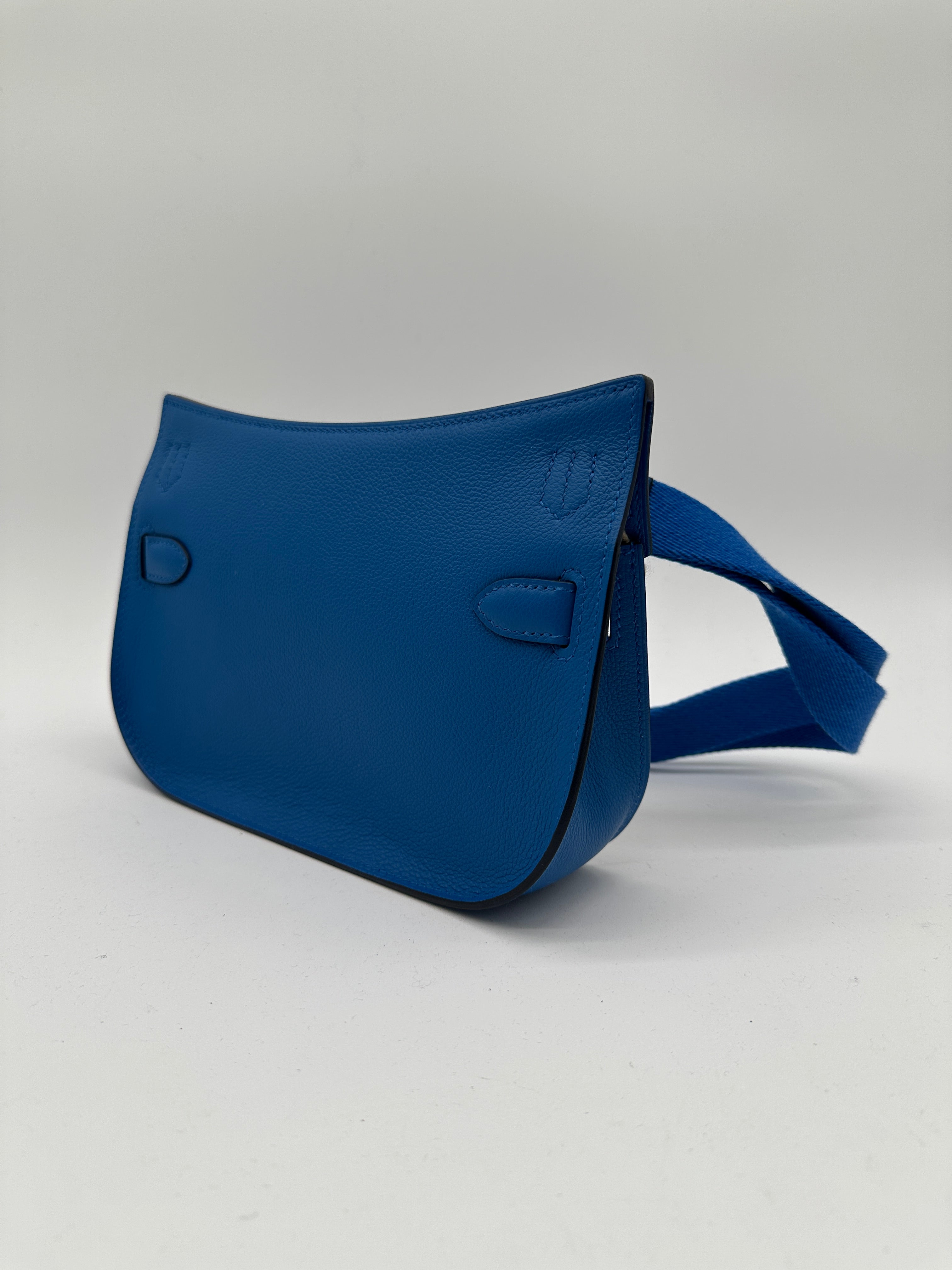Hermès Mini Jypsiere Evercolor Blue Zellige Palladium Hardware