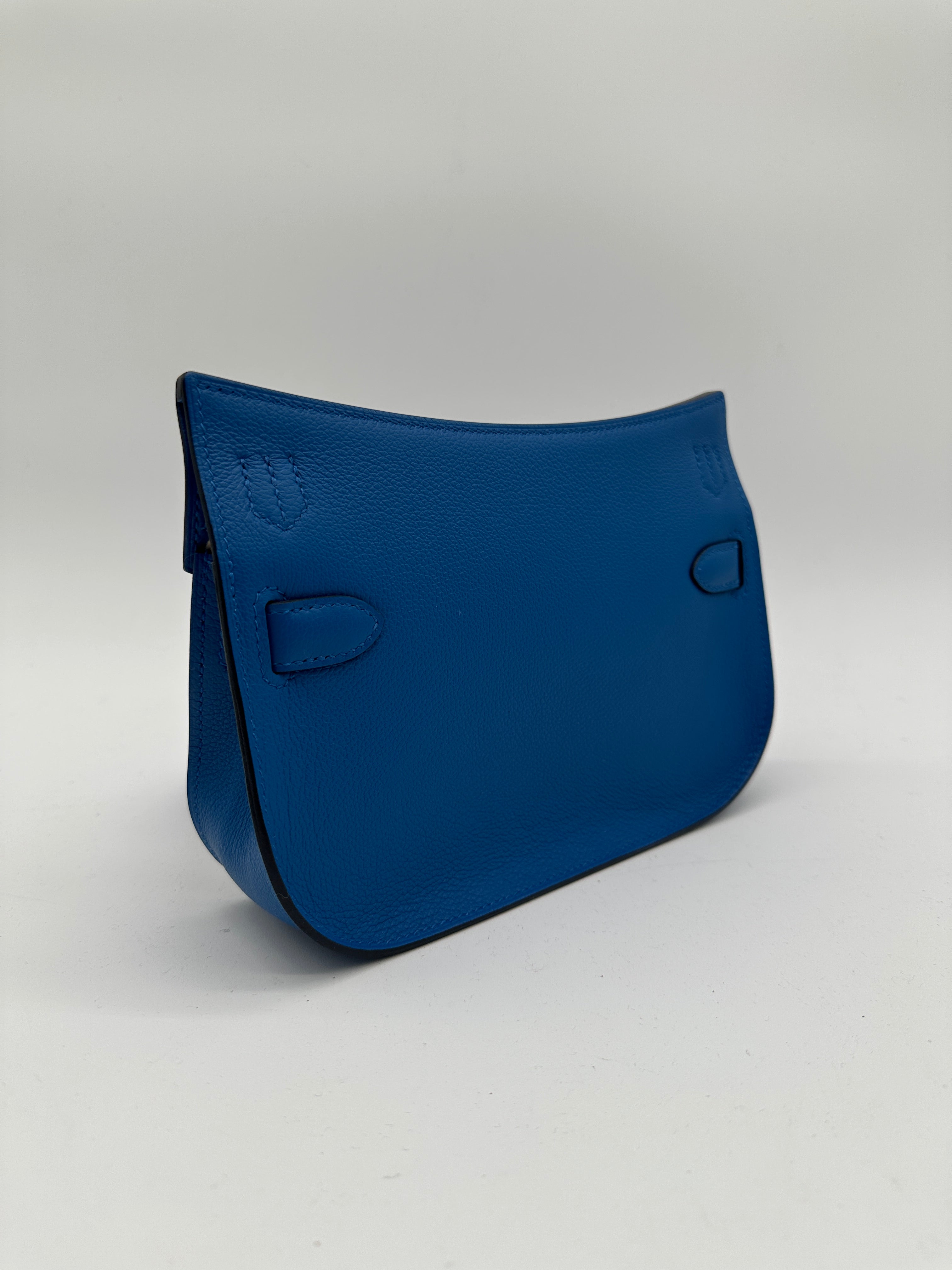 Hermès Mini Jypsiere Evercolor Blue Zellige Palladium Hardware