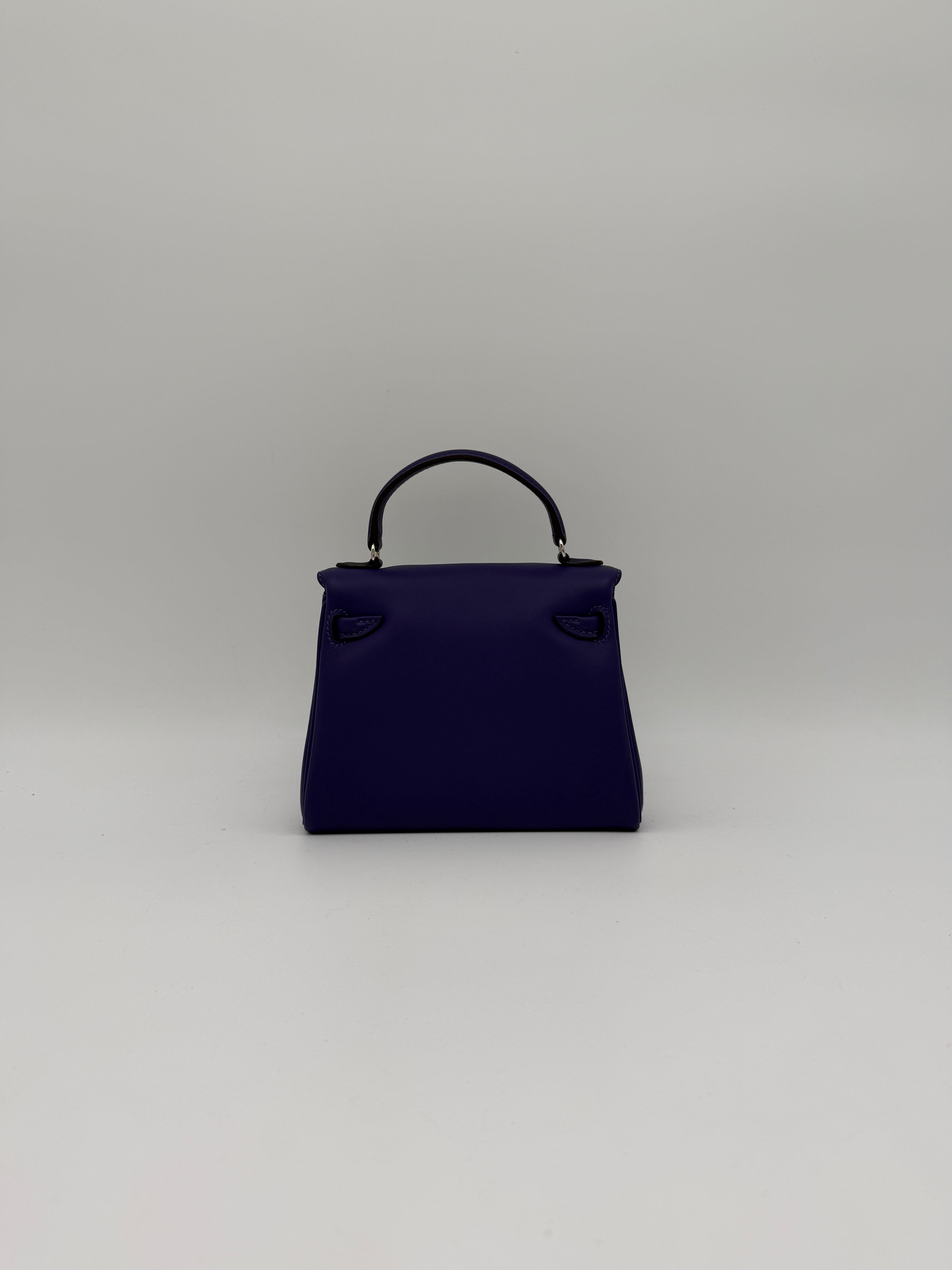 Hermès Kelly Doll Purple/ Dune Swift Palladium Hardware