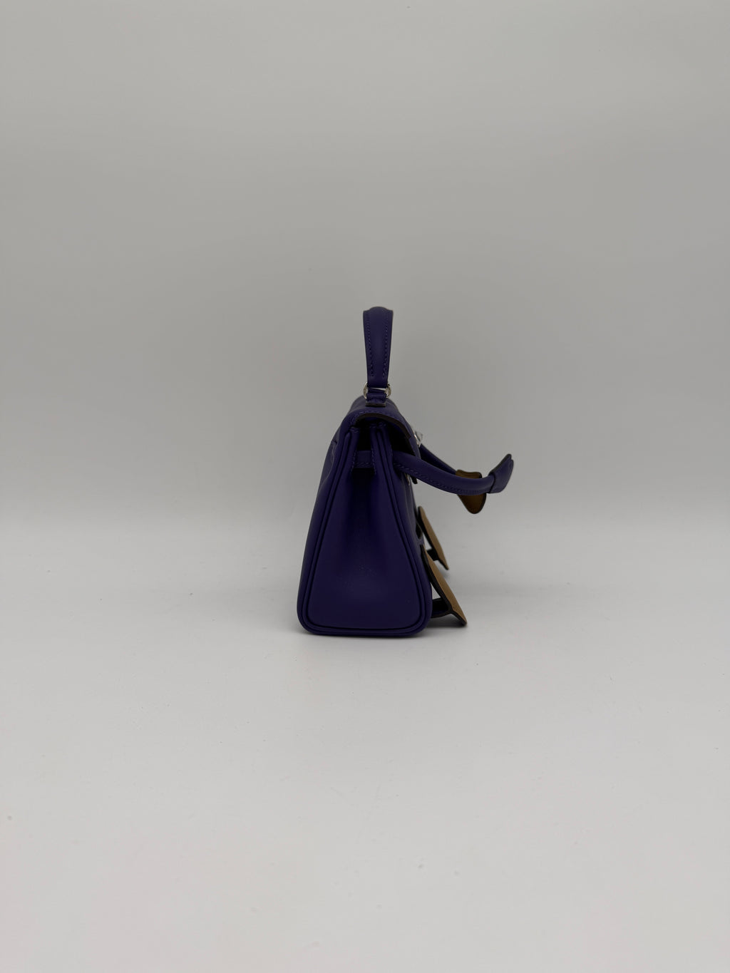 Hermès Kelly Doll Purple/ Dune Swift Palladium Hardware