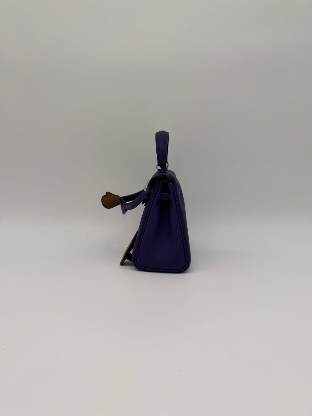 Hermès Kelly Doll Purple/ Dune Swift Palladium Hardware