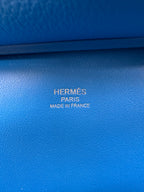 Hermès Mini Jypsiere Evercolor Blue Zellige Palladium Hardware
