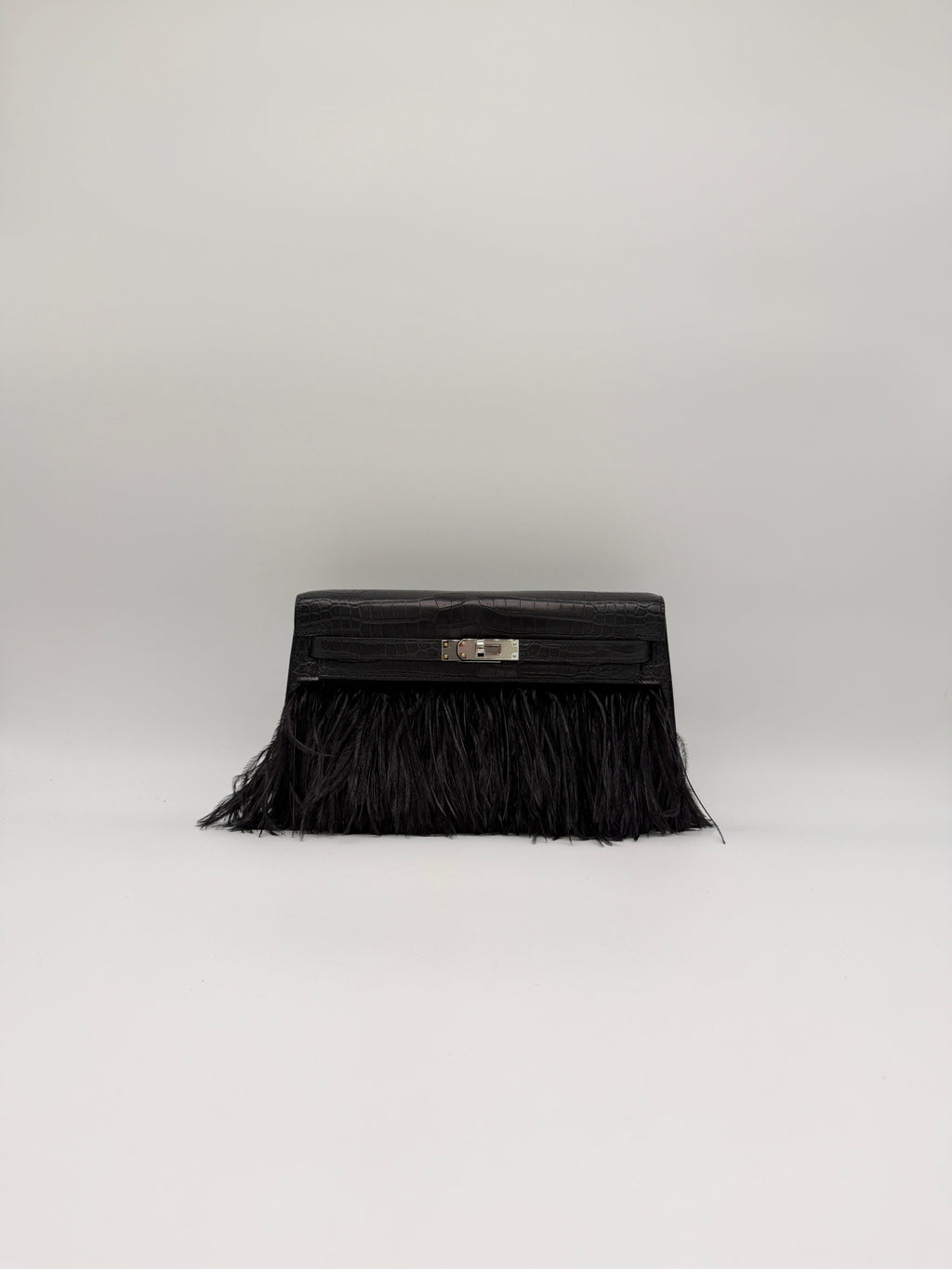 Kelly Elan Foile Black Matte Porosus Palladium Hardware