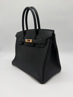 Hermès Birkin 30 Black Togo Rose Gold Hardware
