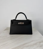 Hermès Mini Black Epsom Palladium Hardware