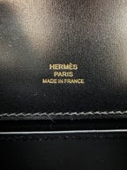 Hermès Kelly Pochette Marquete Noir/ Blanc/ Jaune De Naples Box Leather Gold Hardware