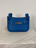 Hermès Mini Jypsiere Evercolor Blue Zellige Palladium Hardware