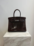 Hermès Birkin 30 Havana Shiny Niloticus Palladium Hardware