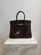 Hermès Birkin 30 Havana Shiny Niloticus Palladium Hardware