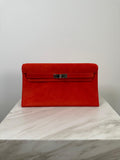 Hermès Kelly Elan Doblis Capucine Suede Palladium Hardware
