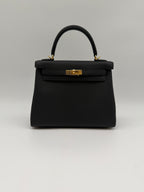 Hermès Kelly 25 Black Togo Gold Hardware