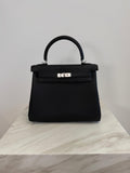 Hermès Kelly 25 Black Togo Palladium Hardware