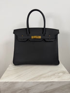 Hermès Birkin 30 Black Togo Gold Hardware