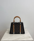 Goyard Saïgon Mini Trunk Bag Black Palladium Hardware