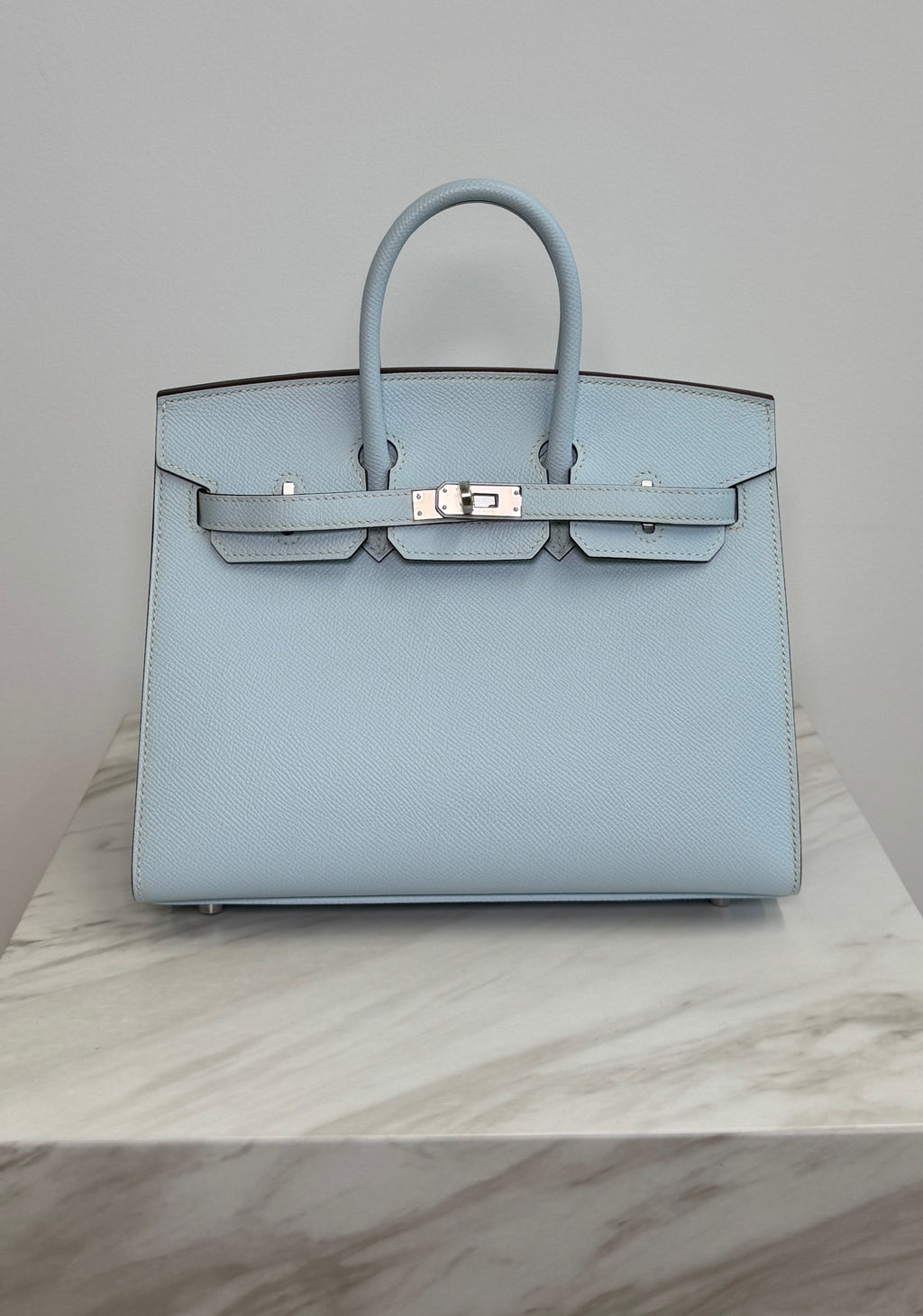Hermès B25 Blue Brume Epsom Palladium Hardware