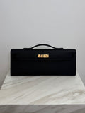Hermès Kelly Cut Black Epsom Gold Hardware