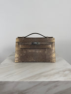 Hermès Kelly Pochette Ombre Lizard Ombre  Palladium Hardware