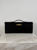 Hermès Kelly Cut Black Doblis Permabrass Hardware