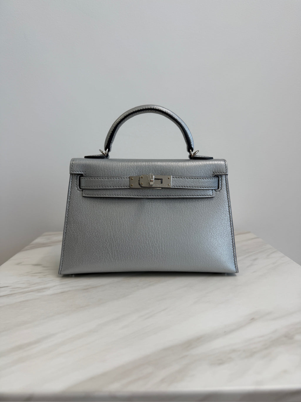 Hermès Mini Kelly Argentee Palladium Hardware
