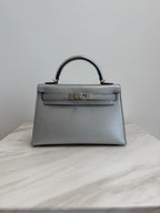 Hermès Mini Kelly Argentee Palladium Hardware