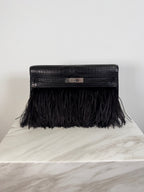 Kelly Elan Foile Black Matte Porosus Palladium Hardware