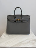 Hermès Birkin 25 Sellier Gris Meyer Madame Gold Hardware
