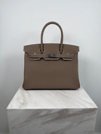 Hermès Birkin 30 Etoupe Togo Palladium Hardware