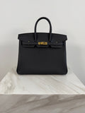 Hermès Birkin 25 Black Togo Gold Hardware