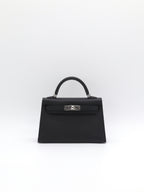 Hermès Mini Kelly HSS Verso Black/ Bordeaux Epsom Palladium Hardware