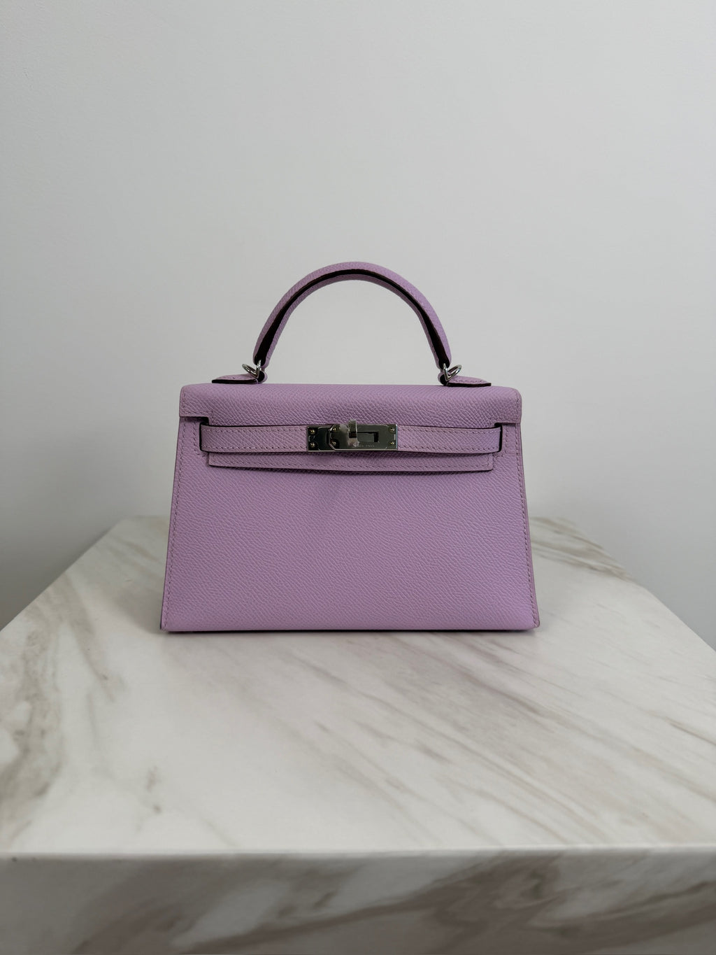 Hermès Mini Kelly Gui Mauve Palladium Hardware