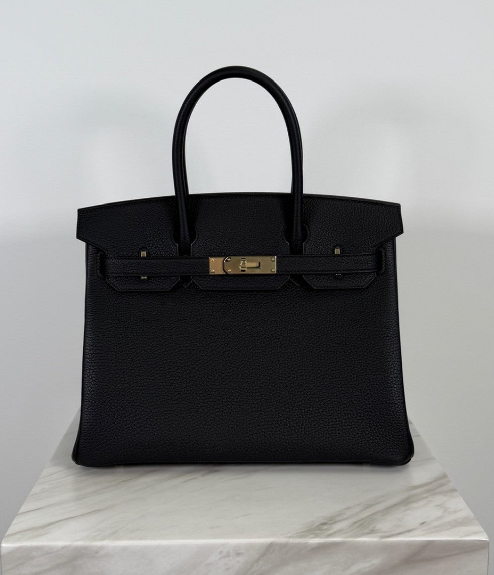Hermès Birkin 30 Black Togo Permabrass Hardware
