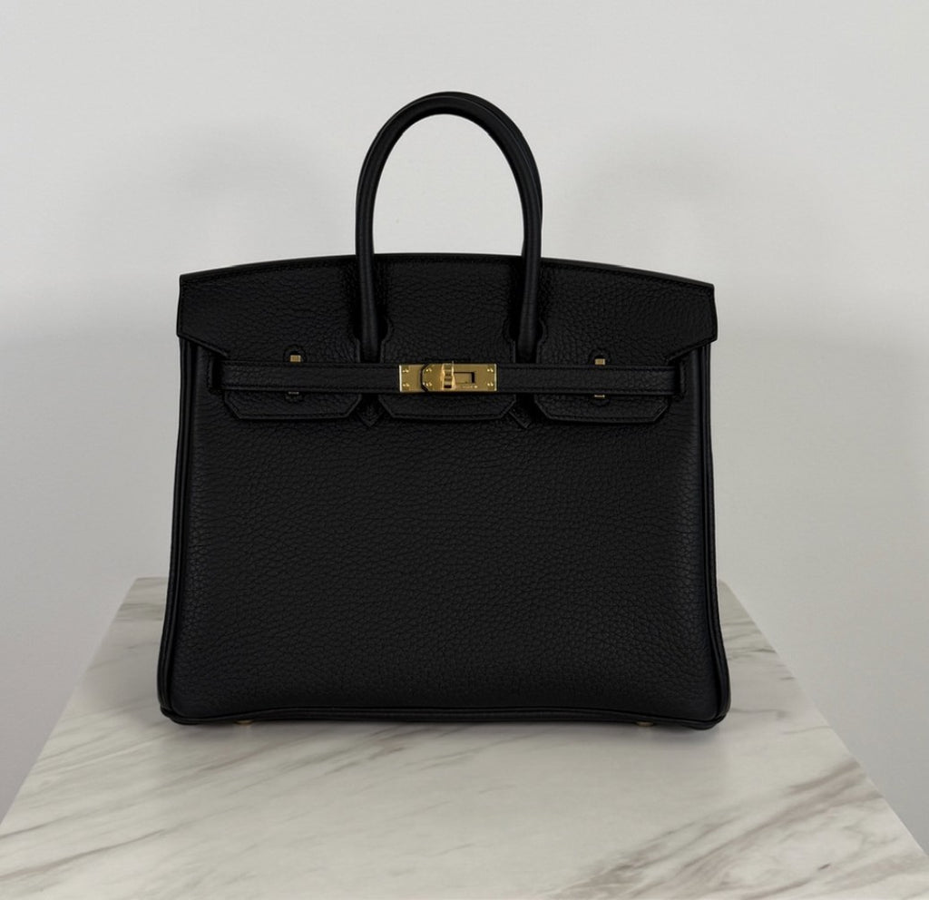 Hermès Birkin 25 Black Togo Gold Hardware