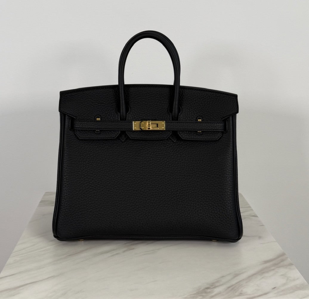 Hermès Birkin 25 Black Togo Gold Hardware