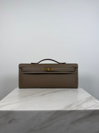 Hermès Kelly Cut Etoupe Swift Gold Hardware