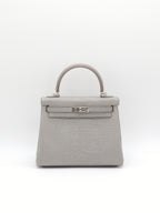 Hermès Kelly 25 Retourne Gris Perle Matte Alligator Palladium Hardware