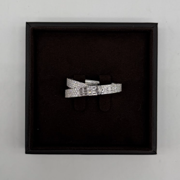Hermès Kelly Gavroche double ring white gold